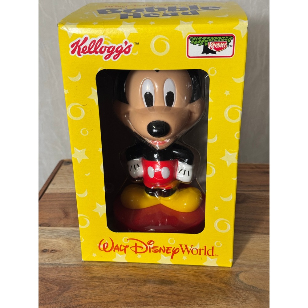 Kellogg's Mickey Mouse Bobblehead Disney World 2002 Red Excellent Keebler Cereal
